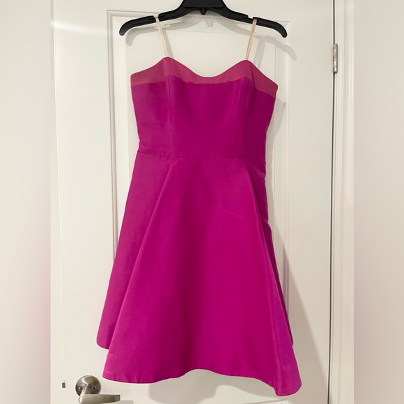 Bright Fuchsia strapless Dress. Worn 2-3 times. - Picture 1 of 7